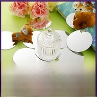 ABLU-25 Pieces Acrylic Mini Size Round Mirror Adhesive Small Round Mirror Craft Mirror Tiles For Crafts (3 Inch In Diameter) Dur