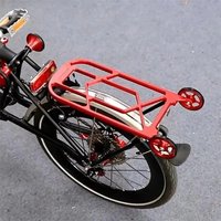 AliExpress NONE Folding bicycle ultra-light Luggage Carrier for brompton baggage rack cline pline rack CNC aluminum alloy Rear Rack Shelf