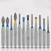 Dental Bur Diamond Burs Taper Round End Extra Fine Standard Dentistry Strawberries Drill For Low Speed Handpiece RA 2.35mm 10pcs