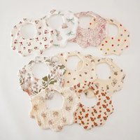 Baby Feeding Drool Bib New 6 Layers Cotton Gauze Infants Petal Saliva Towel Soft Print Burp Cloth For Newborn Toddler Kids Bibs