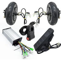 AliExpress TOXIAO 8-inch 350W solid wheel hub dual motor 700W 24V36V48V modified scooter go kart dual motor kit with drum brake