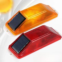 2pcs Warning LED Lamp Solar Strobe Lamp Solar Warning Lamp Chip Control Bridge Night Driving Safety Light Traffic Caution Light