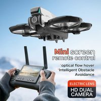 Professional UAV 6KHD dual camera EIS anti shake electric lens 2.4G WIFI transmission screen display 4-axis remote control UAV