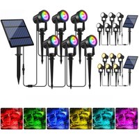RGB/3000K/6000k Solar Garden Light Outdoor Solar Power Spotlight IP65 Waterproof Wall Light Lawn Lamp For Yard Lawn Walkway