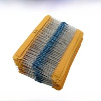 100pcs 1/4W 1R~10M 1% Metal film resistor 100R 220R 1K 1.5K 2.2K 4.7K 10K 22K 47K 100K 100R 220R 1K5 2K2 4K7 1M 3Mohm resistance