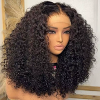 Deep Curly Short Bob 100% Human Hair Wigs Burmese Hair Deep Wave 13x4 Lace Frontal Wigs For Black Women Curly Bob Wig Human Hair