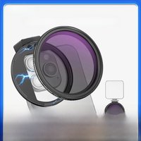 NEEWER Clip On 67mm ND2-32 Magnetic Phone Lens Filter Kit Phone Clip with Magnetic Adapter Ring for iPhone 15 Pro Max Galaxy S22