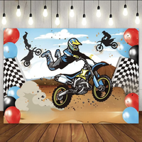 AliExpress NONE Motocross Racing Theme Backdrop Motorcycle Dirt Bike Photography Background for Boys Birthday Party Decoration Cake Table Banner