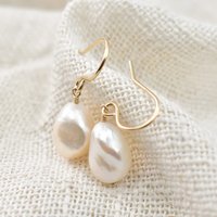 Natural Baroque Pearl Earrings 14K Gold Filled Drop Earrings Handmade Fine Jewelry Boho Oorbellen Brinco Vintage Women Earrings