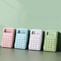 Fashionable 8 Digits Mini Flip Calculator Lightweight Smart Stay Mini Scientific Calculator Portable Small Do Office Work