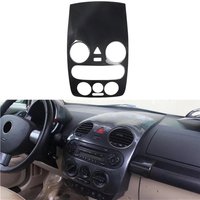 For VW Volkswagen New Beetle 2003-2010 Car Interior Dashboard Center Console Frame Decor Trim ABS Carbon Black Accessories 1pcs