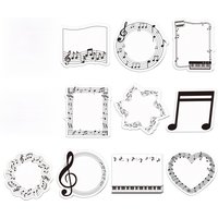 240 Pages Musical Note Memo Pads Set Music Sticky Notes Stationery Label Notepad Self-Adhesive Memo Book For School Office