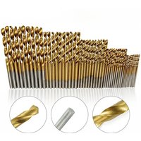 50Pcs Multi Function Metal Drills Power Tools Woodwor Titanium Coated Cobalt Drill Bits HSS High Speed Steel Drill Bits Set Tool