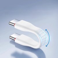 JEYI 20Gbps 90° USB Cable C to C PD 3A 60W 75MM Mobile Power USB-C Cable for iPhone15Pro, MacBook Tablet Charging Bank Laptop