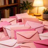 80Pcs Pink Wave-Edge Envelopes Set – 40 Envelopes + 40 Cards, 3.94 x 2.76 Inch Small Gift Envelopes for Wedding Invitations, ZSY