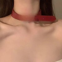 Woman Black White Red Pink Punk Choker Collar Necklace Pu Leather Goth Choker Necklace Pendientes Party Club Gothic Femme Jewelr
