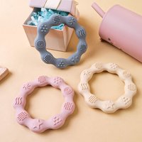TYRY.HU 1Pcs Baby Silicone Teething Ring Soft Silicone Teether Newborn Baby Accessories Cartoon Silicone Teething Toys