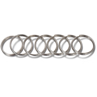 100Pcs 6-20mm Metal Double Loop Jump Rings Keychain Pendant Connectors