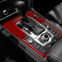 RHD LHD Real Soft Carbon Fiber Sticker For Audi Q7 2008 2009 2010 2011 2012 2013 2014 2015 Car Central Control Gear Shift Trim
