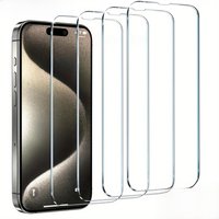 NNBILI 4Pcs HD Tempered Glass Screen Protection Clear Glass Protector For IPhone16 15 14 13 12 16e Phone Protect Tempered Glass