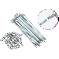 AliExpress X Autohaux X autohaux Bicycle Spokes Bike Wheel Spokes 14G 163/167/173/179/183/189/193/197/203/210/219/227mm Length Carbon Steel Galvanized