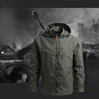 7XL Men Windbreaker Jackets Waterproof Military Hooded Coat Male Combat Jackets Men Autumn Outdoor Hiking Biking Bomber Outwear