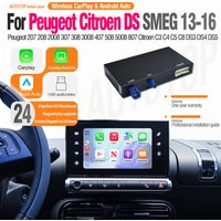 AUTOTOP Wireless CarPlay Android Auto for Citroen C4 C5 Peugeot 208 308 508 3008 DS3 DS4 DS5 SMEG Mirror Link Airplay Multimedia