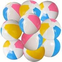 10pcs Inflatable Beach Balls PVC Four Colored Balls Summer Beach Swimming Pool Party Water Fun Accessories
