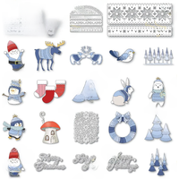 Happy Holidays Christmas Nordic Stockings Metal Cutting Dies Scrapbooking Paper Making for DIY Cuts Crafts Embossing Template