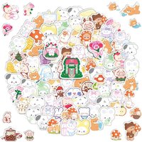 AliExpress NONE 100PCS Cute Cartoon Lemon Cats Bears Graffiti Stickers for Bicycle Hand Account Pencil Case Decals