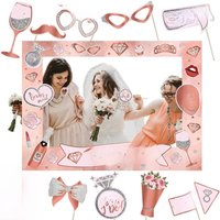 1Set Team Bride to be Photo Booth Props Paper Frame Bachelorette Party Decoration Wedding Gift Bridal Shower Hen Party Supplies