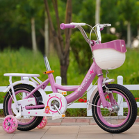 AliExpress miflame Princess Pink Bike with Rear Seat and Flash Assist Wheel for Children Cycling City Bike Baby Girl Bike New Hot 2024 DropShipping