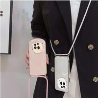 Crossbody Necklace Lanyard Plating Case for Nothing Phone 3A Pro Phone (3a) Pro Strap Chain Silicone Cover for Nothing Phone 3A
