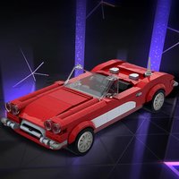 MOC-153390 Speed Champions Super Racing Vehicle Corvette C1 Building Blocks Model Car Bricks Assembly Kids Toys Birthday Gifts