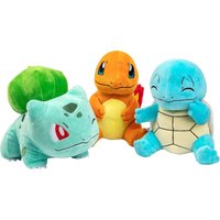 Pokemon Plush Starter 3-Pack Charmander Squirtle Bulbasaur Stuffed Animal Toy Gift for Kids Boys Girls