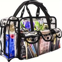 PVC Transparent Cosmetic Bag Waterproof Large Capacity Travel Organizer Multifunctional Beach Swimming Storage Shoulder Tote