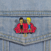 Cartoon Comic Characters Enamel Pins Custom Manga Brooches Lapel Badges Sofa Boy Funny Jewelry Gift for Kids Friends