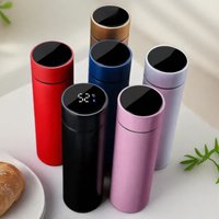 500ml Stainless Steel Thermos Coffee Bottle with Digital Temperature Display LED Intelligent Temperature Measurement Cup