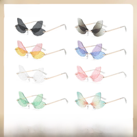 AliExpress KLASSNUM Fashion Butterfly Sunglasses Rimless Dragonfly Wing Sunglasses Women Vintage Clear Ocean Lens Eyewear Cycling Shades UV400