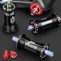 AliExpress MUQZI Bicycle Titanium Ceramics Bottom Bracket MTB Road Bike BB68 103 107 110 113 119 122mm Square Tapered Axis