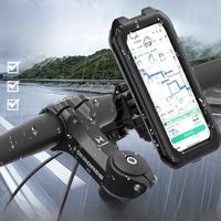 AliExpress NONE Waterproof Motorcycle Bicycle Phone Holder 360° Rotating Adjustable GPS Stand For iPhone Xiaomi Outdoor Riding Navigation Holder
