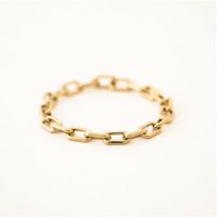 14K Gold Filled Paperclip Chain Ring Knuckle Ring Minimalism Gold Jewelry Anillos Mujer Bague Femme Boho Aneis Ring For Women