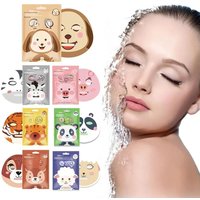 Cute Cartoon Facial Mask Moisturizing Hydrating Mask Deep Moisturizing Tender Skin Mask Dog Panda Pig Animal Mask Skin Care set