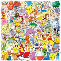 AliExpress Bandai 10/30/50/100PCS Pokemon Anime Stickers Pikachu Kawaii Cartoon Sticker Laptop Bike Suitcase Skateboard Guitar Phone Kid Gift Toys