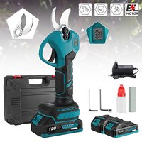 30-mm-Akku-Bürstenlose-Elektro-Astschere, kabellose 2-Gang-Astschere mit Digitalanzeige für Obstbäume und Bonsai, kompatibel mit 2 Stück 18-V-Akkus