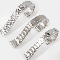 20mm Stainless Steel Watch Strap Bracelet Watchband Spare Parts Brushed/Mid-Polished Glide Lock System Fit for SUB Watch Case