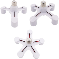 E27 5 4 3 in 1 LED Light Bulbs Socket Adapter Splitter Standard Lamp Holder Base Converter