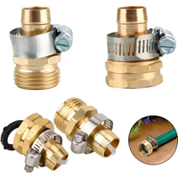 3/4 Inch Garden Hose Repair Mender Kit Hose Connector With Stainless Steel Clamp Connector Set Garden Watering Irrigation System