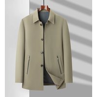 Men's 2025 Spring Fashion Handsome Trend Solid Color All-in-One Casual Business Jacket Loose Simple Lapel Top Coat