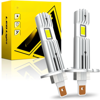 AUXITO Car LED Light H1 Mini Headlight Bulbs Fanless for Ford Fiesta MK7 Focus MK3 Mondeo MK4 BMW E53 E30 E90 E46 E34 Auto Lamp